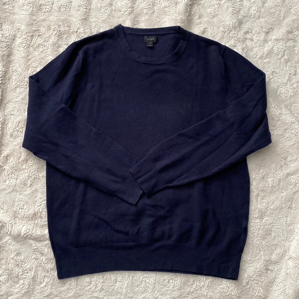 J. Crew Crewneck cotton/cashmere blend sweater